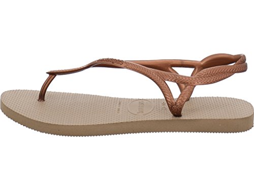 Havaianas Luna, Sandalias, para Mujer, Oro Rosa / Oro Rosa, 41/42 EU