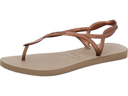 Havaianas Luna, Sandalias, para Mujer, Oro Rosa / Oro Rosa, 41/42 EU