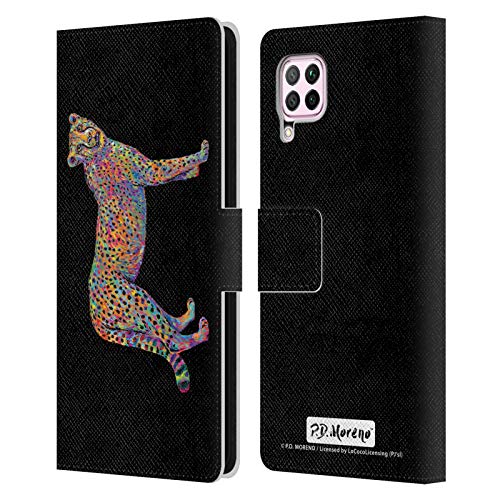 Head Case Designs Licenciado Oficialmente P.D. Moreno Guepardo Animales Carcasa de Cuero Tipo Libro Compatible con Huawei Nova 6 SE / P40 Lite