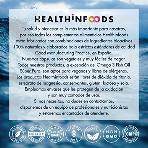 Healthinfoods | Vitamina C y D | 1200 mg de Vitamina C y 1500 U.I. de Vitamina C | Altamente Concentrada | Refuerza el Sistema Inmune y Fortalece tus Defensas | 180 Cápsulas Veganas