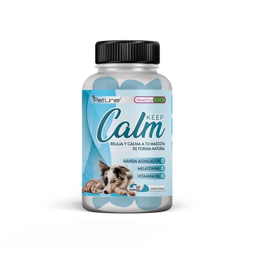 Healthy Fusion Relajante para perros y gatos, Tranquilizante para mascotas, Calma el estrés y la ansiedad, Relaja y calma a tu mascota de forma efectiva, 60 unidades