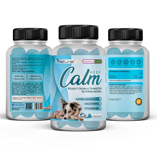 Healthy Fusion Relajante para perros y gatos, Tranquilizante para mascotas, Calma el estrés y la ansiedad, Relaja y calma a tu mascota de forma efectiva, 60 unidades