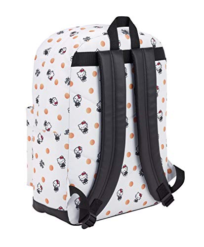 Hello Kitty Equipaje - Equipaje para niños Mochila Grande con Funda Ordenador, Blanco, 43 cm