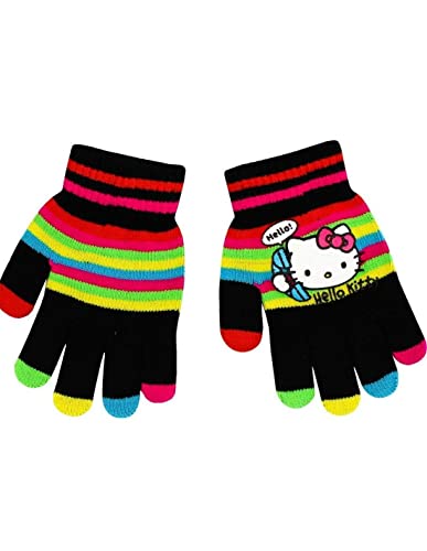 Hello Kitty - Guantes - para niña negro Talla única