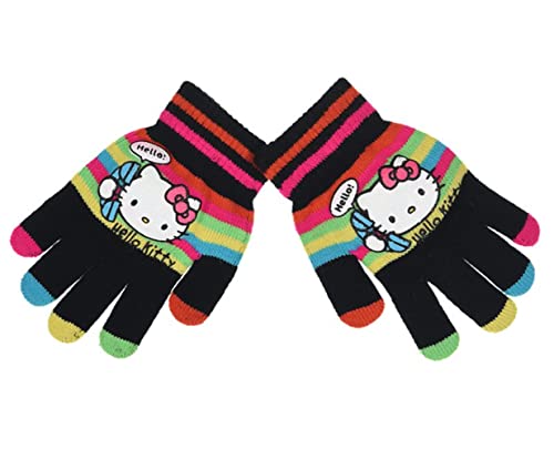 Hello Kitty - Guantes - para niña negro Talla única