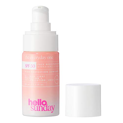 hello sunday | crema hidratante facial Enriquecida con Ácido Hialurónico - con Factor De Protección Solar SPF 50, 50 ml