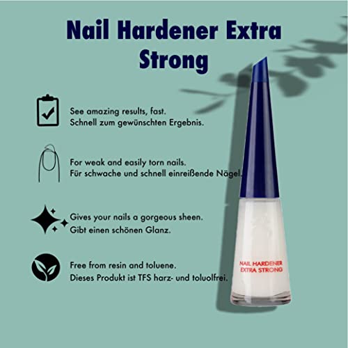 Herome - Fortalecedor de Uñas Extra Strong 10ml | Esmalte Endurecedor de Uñas, para un Crecimiento Fuerte y Rápido, Tratamiento de Uñas