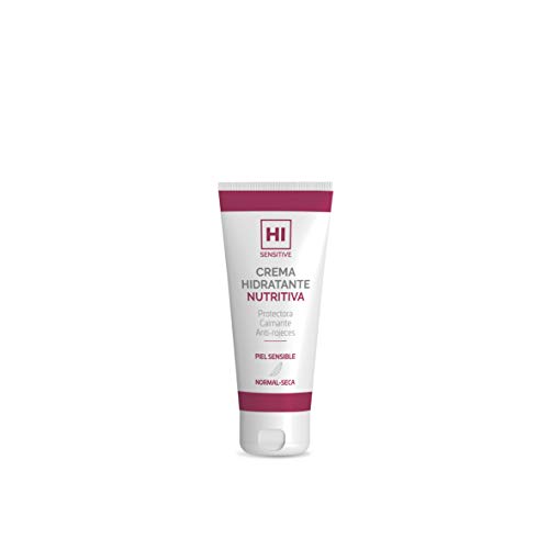 HI Sensitive | Crema Hidratante Nutritiva | Crema Facial Antioxidante y Calmante con Manteca de Karité | Hidratación Diaria para las Pieles Sensibles | Cara, Cuello y Escote