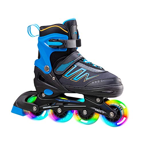 Hiboy Patines en línea Ajustables con Todas Las Ruedas iluminadas, Patines para Exteriores e Interiores, para niños, niñas y Principiantes