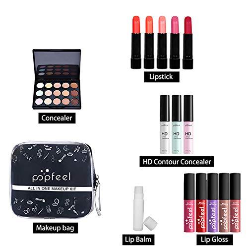 HoJoor Kit de maquillaje multiusos Paleta de Maquillaje Set Paleta de Sombras de Ojos Juego de Maquillaje Kit de Maquillaje para Mujeres y Niñas Caja de Regalo Cosméticos #077