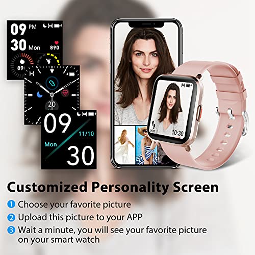 Holabuy Smartwatch,Reloj Inteligente con Pulsómetro,Monitor de Sueño,Calorías,18 Modos Reloj Deportivo,Pulsera Actividad Impermeable IP68 para Mujer Hombre Niños para Android iOS