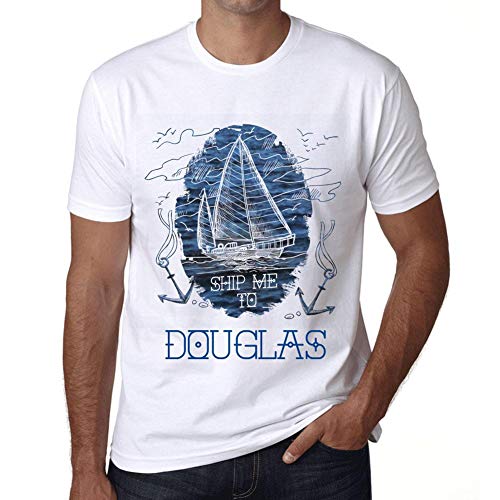 Hombre Camiseta Vintage T-Shirt Gráfico Ship Me To Douglas Blanco