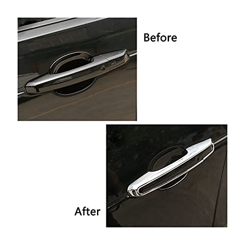 HUILING September Department Store CROMIO Estilo DE CROMING Ajuste para Jaguar E XE XF X260 XFL Pace Chrome Exterior Puerta Lado Cubierta Cubierta DE Cubierta DE MOLDADO (Color : Door Handle Cover)