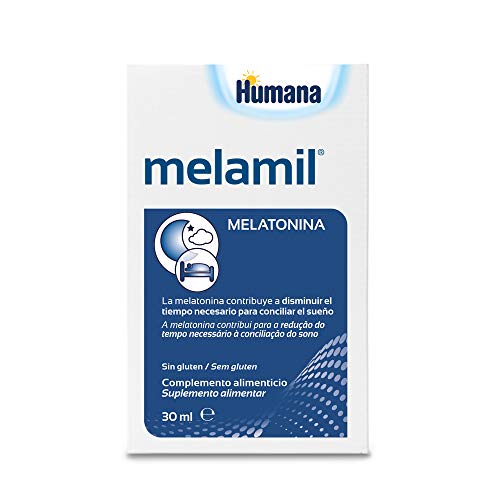 Humana Melamil, Melatonina Al 99%, Ayuda A Conciliar El Sueño, Complemento Alimenticio En Gotas para Niños Y Adultos, 30 ml