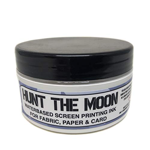 Hunt The Moon - Tinta para serigrafía a base de agua (2 unidades, 100 ml), color blanco y negro