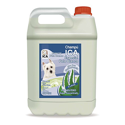 ICA CHPG21 Champú Especial Pelo Blanco con Aloe Vera para Perros