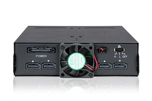 Icy Dock MB607SP-B Panel bahía Disco Duro 13,3 cm (5.25") Funda de Disco Duro Negro - Drive Bay Panel (13,3 cm (5.25"), Funda de Disco Duro, 2.5", Negro, Metal, CE, Reach)