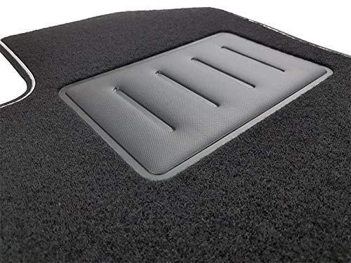 ilTappetoAuto by Fabbri 3 - SPRINT00002 - Alfombrillas de Coche a Medida en Moqueta Antideslizante Negra Compatible con Fiat 500, Fiat 500C