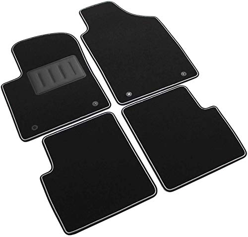 ilTappetoAuto by Fabbri 3 - SPRINT00002 - Alfombrillas de Coche a Medida en Moqueta Antideslizante Negra Compatible con Fiat 500, Fiat 500C