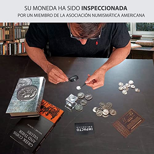 IMPACTO COLECCIONABLES Monedas Antiguas - La Guerra Civil Española, 25 Céntimos acuñados en 1934 y 1937. El Bando Nacional y el Republicano - Incluye Certificado de Autenticidad