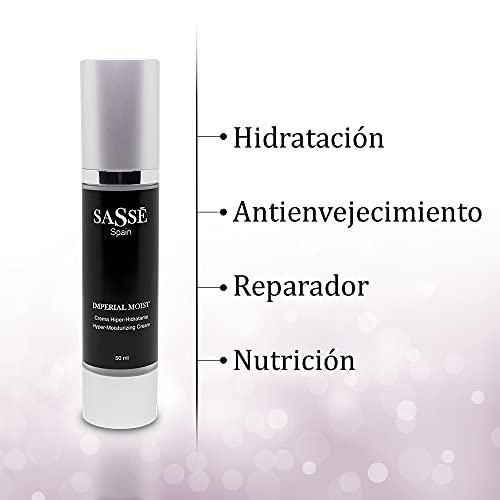 IMPERIAL MOIST - Crema Hiper-Hidratante facial. Acción Reparadora, Antiarrugas. Producto Orgánico y Natural. SASSE. Cosmética Natural fabricada en España. Premios Innovación, Trayectoria e I+D