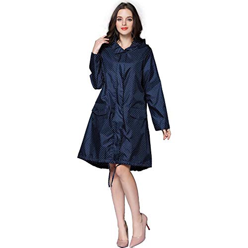 Impermeable de muer con capucha Vie en rose Ducomi® multicolor Blue Pois