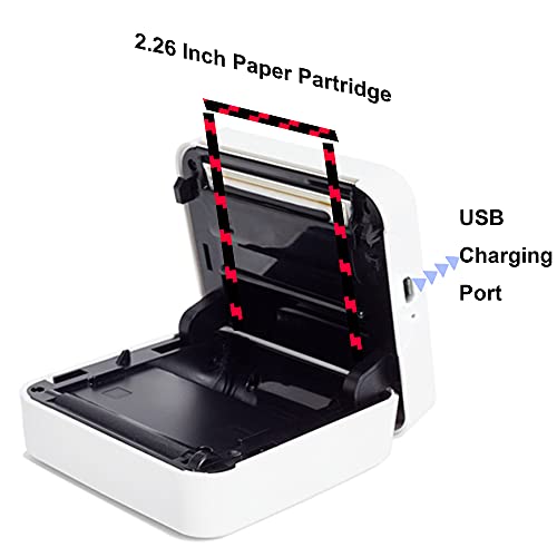 Impresora de Pegatinas térmicas - Mini Impresora inalámbrica para Imprimir Pegatinas,Imágenes,Notas,Listas,Compatible con iOS, teléfono Andriod