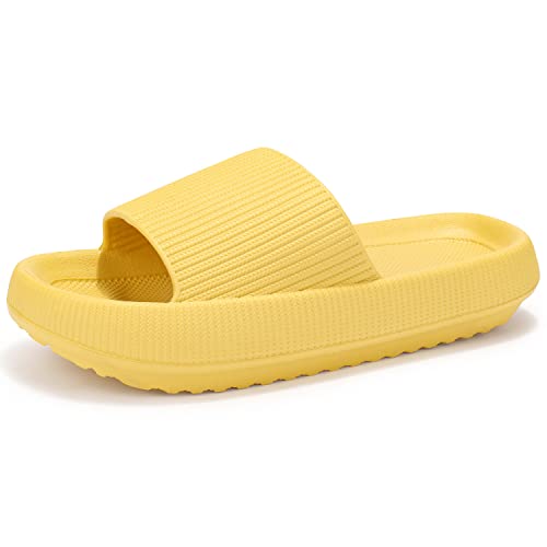 incarpo Unisex Chanclas y Sandalias de Piscina Para Mujer Zapatillas Casa Hombre Verano Pantuflas de baño,Amarillo,36/37