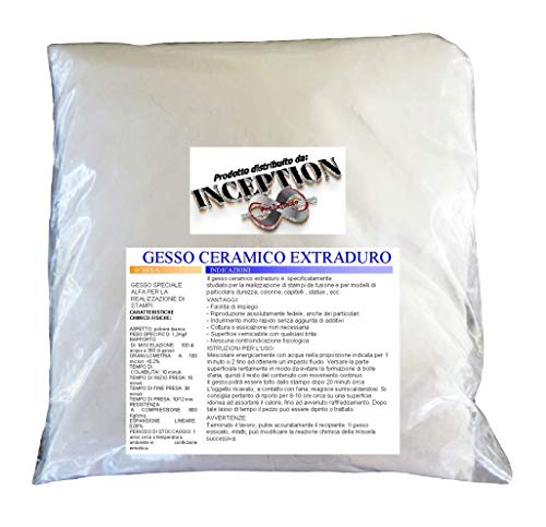 Inception Pro Infinite Yeso cerámico 3 kg - no tóxico - moldeable - Extra Duro - Tipo Dental - Alta definición y Resistencia