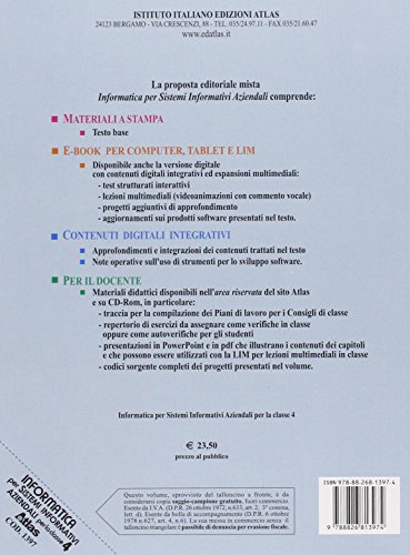 Informatica per sistemi informativi aziendali. Per la 4ª classe delle Scuole superiori. Con e-book. Con espansione online