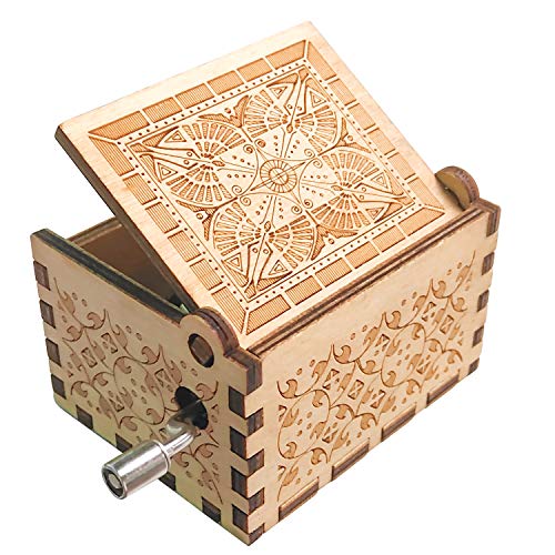 INHEMI Caja de Música de Madera de La Bella y la Bestia, Caja Musical Artesanías de Madera Creativa Mejores Regalos