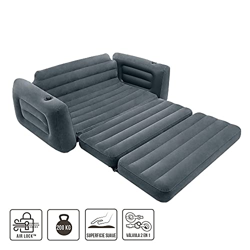 INTEX 66552NP - Sofá cama hinchable 2 en 1