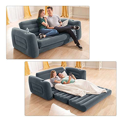 INTEX 66552NP - Sofá cama hinchable 2 en 1