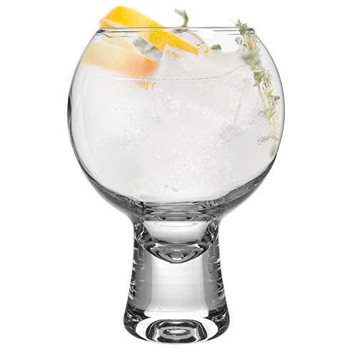 iStyle My Home 2 Piezas IKONIC Gin Vasos Set - Tallo Corto Globo español de Copa Balon Gin Tonic de Vidrio - 540ml