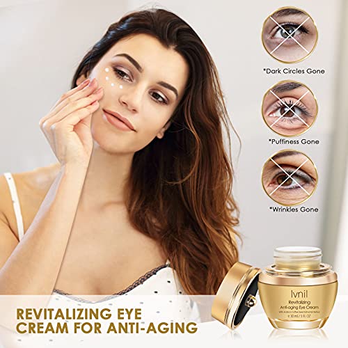 Ivnil Crema Contorno De Ojos Contiene retinol y ácido hialurónico, antiojeras mujer/homber contorno ojos antiarrugas,Cuidado de ojos ,Vegan 30 ml