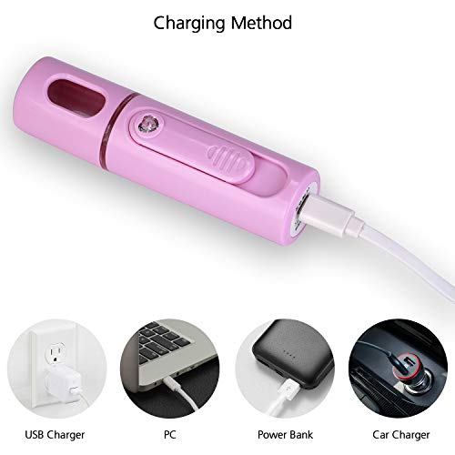 IXROAD Nano Vaporizador Humidificador Pulverizador Atomizador para Hidratante Facial, Belleza, Maquillaje, Makeup (Rosa)