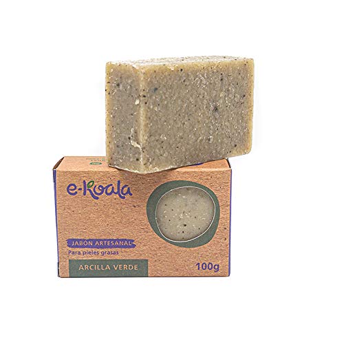 Jabón Artesanal de Arcilla Verde con base de aceito de coco | Artesanal hecho a mano | 100gr