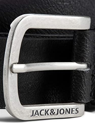 JACK & JONES Jacharry Belt Noos Cinturón, Negro (Black Detail, 105 para Hombre