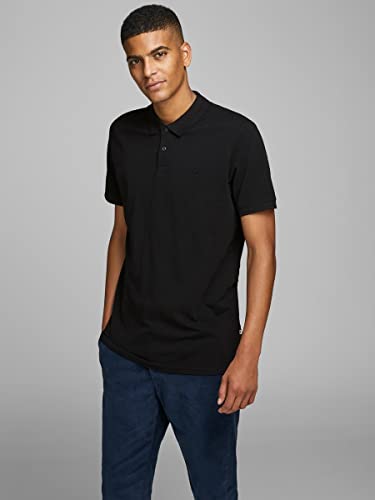 Jack & Jones Jjebasic Polo SS Noos, Negro (Black), L para Hombre