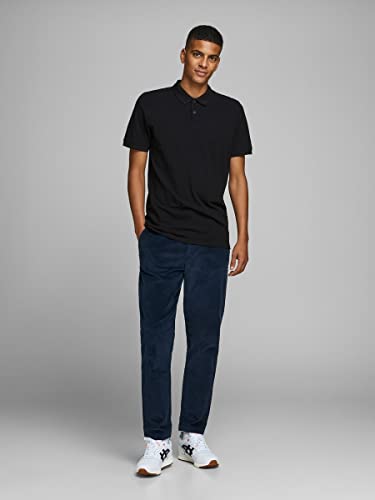 Jack & Jones Jjebasic Polo SS Noos, Negro (Black), L para Hombre