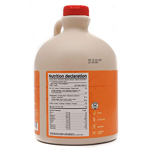 Jarabe de arce Grado A (Very dark, Strong taste) - 1,89 litros (2,5 Kg) - Miel de arce - Sirope de Arce - Original maple syrup