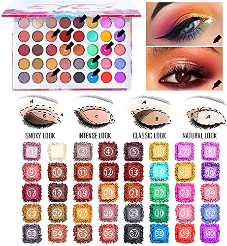 JasCherry 30 Piezas Todo en uno Juego de Maquillaje Completo Set Mujeres Estuche de Maquillaje Paleta Vacaciones Kit - Cosmético de Belleza Juego de Regalos pour Cara y Labio Make-up #10