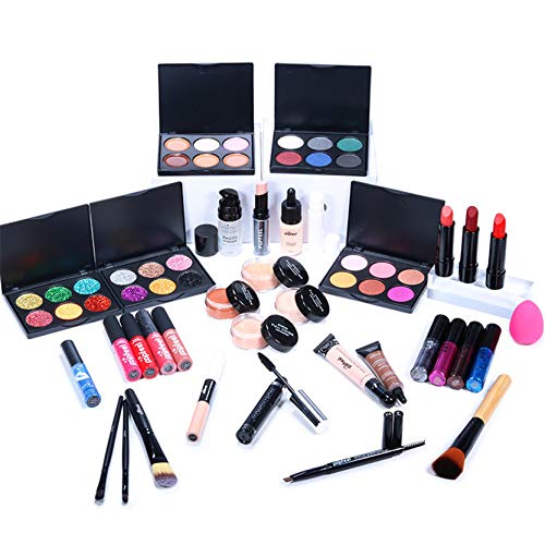 JasCherry 39 Piezas Juego de Maquillaje Set Estuche de Maquillaje Paleta Kit - Belleza Cosmético de Caja Belleza Juego de Regalos pour Ojo, Cara, Labio y Ceja Make-up