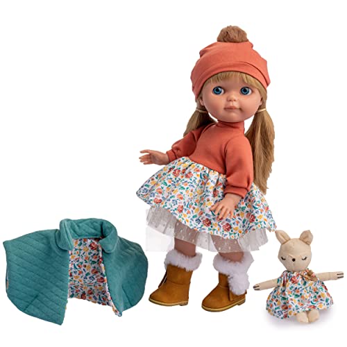 JC Toys | Muñeca Chloe Nature Collection | Muñeca de 38 cms con Pelo Rubio Largo | Vestido Multi Pieza Fashion | Cuerpo de Vinilo (32000)