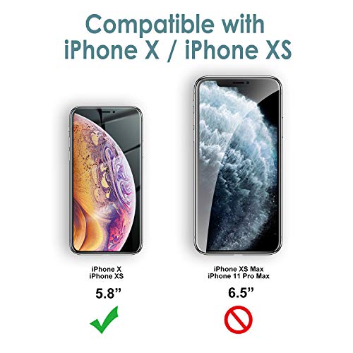 JETech Funda de Silicona Compatible iPhone X, iPhone XS, 5,8", Sedoso-Tacto Suave, Cubierta a Prueba de Golpes con Forro de Microfibra (Azul Cobalto)