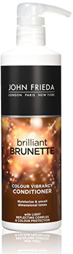 John Frieda Brilliant Brunette Acondicionador de Cuidado de Nutrición y Protección del color castaño 500 ml