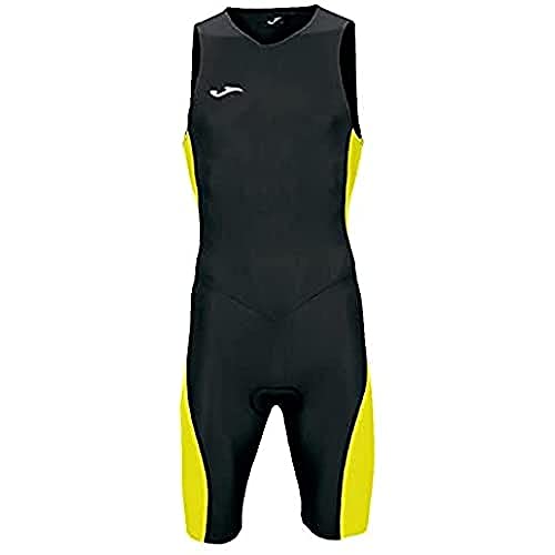 Joma - Mono triathlon negro-amarillo s/m para hombre, negro/amarillo, M