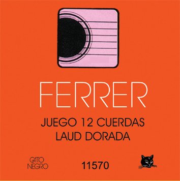 Juego de cuerdas para Laud 12 cdas Doradas Ferrer. Gato Negro