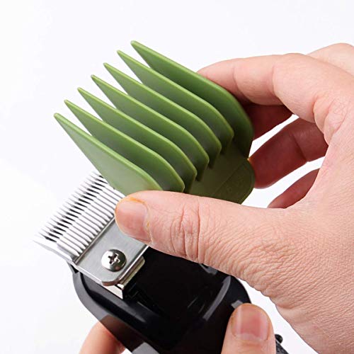 Juego De Peines Premium, BESTBOMG 8 Piezas Peine de Peluquería, 45.5 X 38.5mm Peine Profesional Clipper Guard Trimmers DIY para Wahl