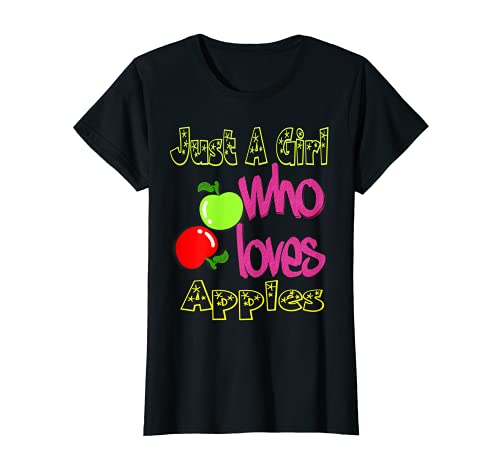 Just A Girl Who Loves Manzanas, Manzanas, VERANO Divertido Camiseta